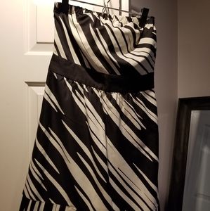 The Limited, strapless, zebra print dress